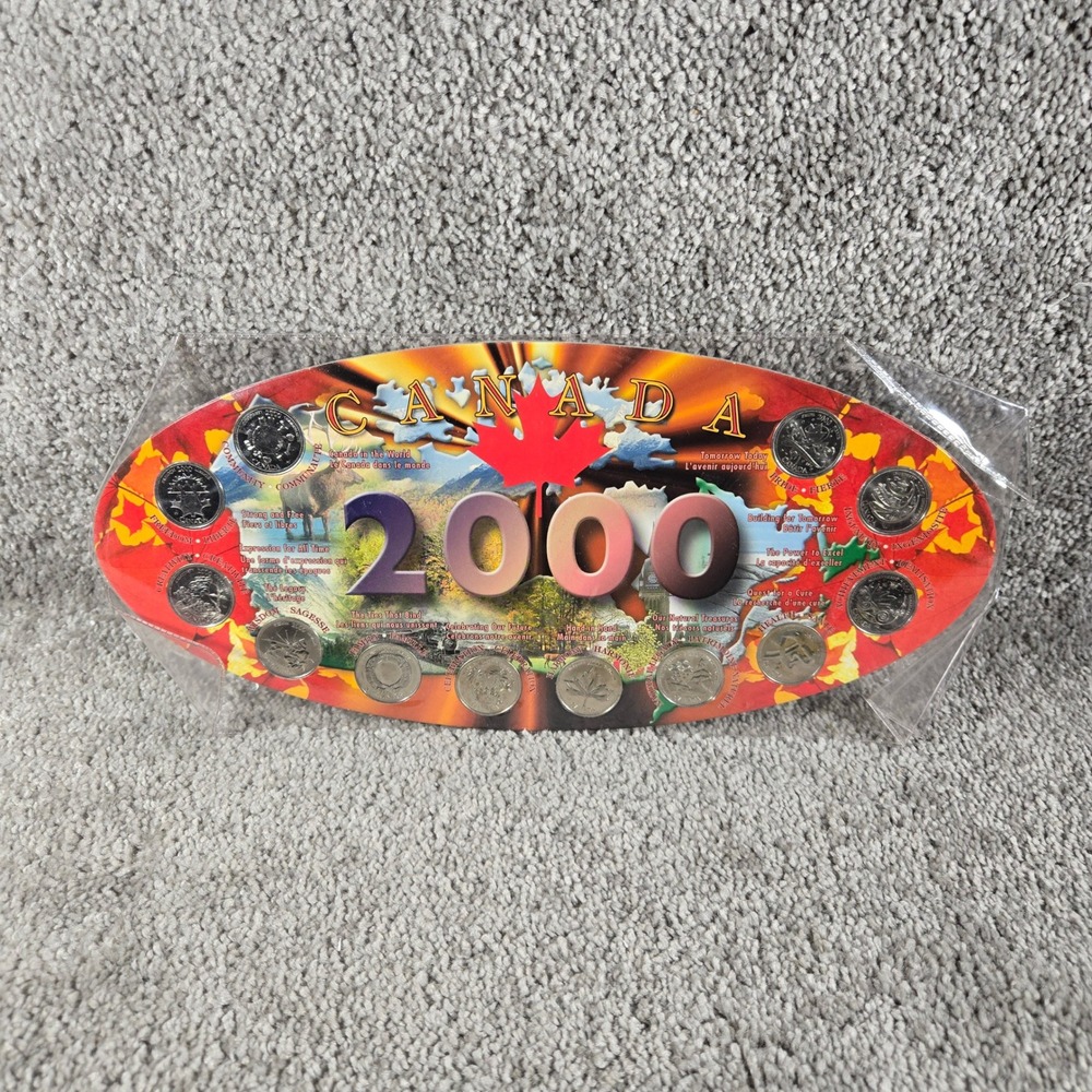 Royal Canadian Mint 2000 Canada Millennium Quarter 12 Coin Souvenir Set New